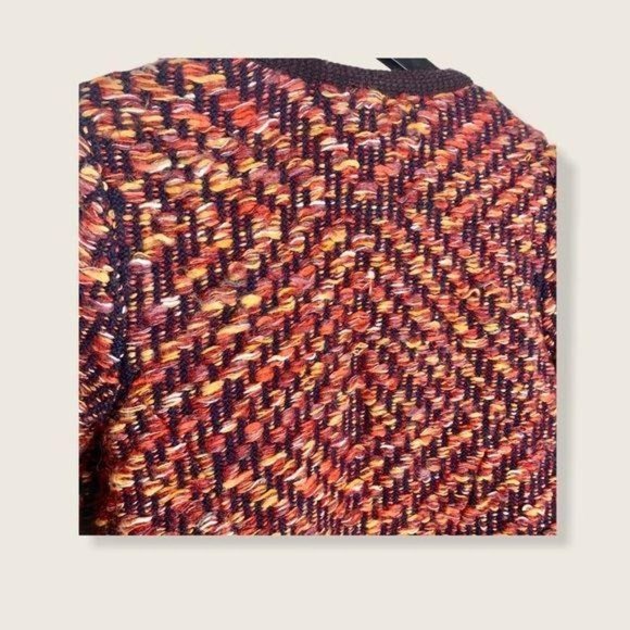 Moth Multicolor Keavy Boucle Open Front Wool Blend Cardigan - Picture 5 of 11